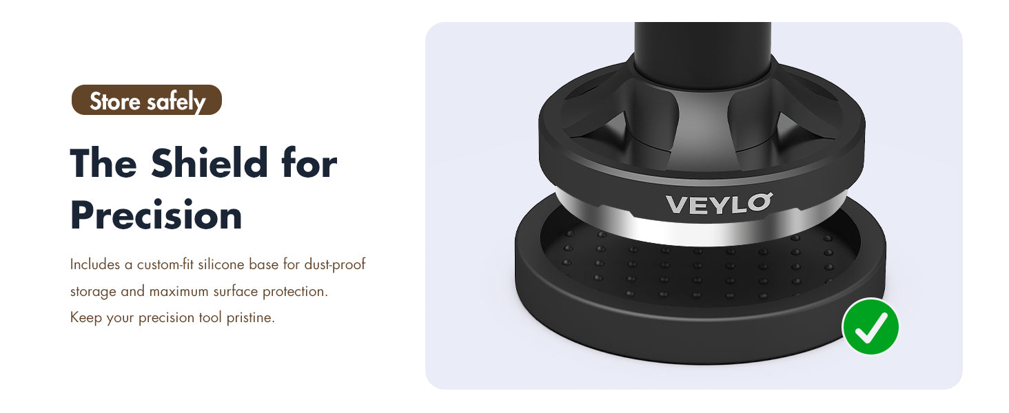 The shield for precision — custom-fit silicone storage base