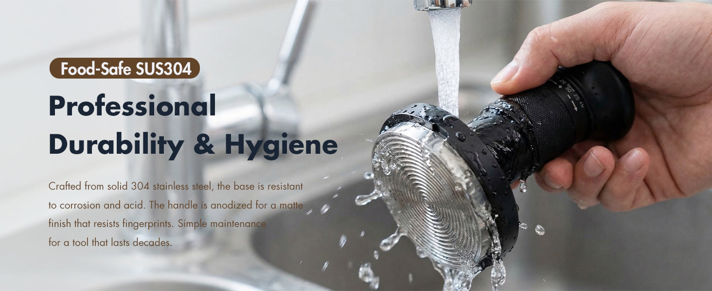 Professional durability & hygiene — food-safe SUS304 stainless steel